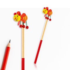Lápis de carvão infantil bicolor com figura Zoo – foto 6