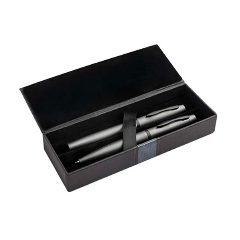 Conjunto esferográfica e roller em metal com estojo Mety – foto 7