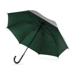 Guarda-chuva automático prateado com pega em J Silum – foto 7