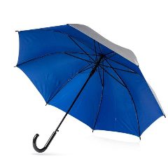 Guarda-chuva automático prateado com pega em J Silum – foto 6
