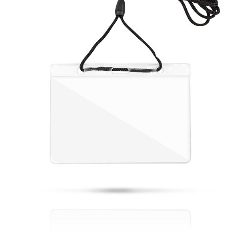 Porta-credenciais horizontal em PVC com fio de pescoço Fly – foto 3