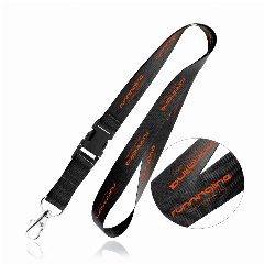 Lanyard em poliéster com mosquetão e destacável Lia – foto 7