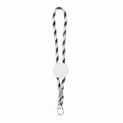 Porta-chaves tubular às riscas com mosquetão Stry – foto 2