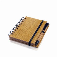 Bloco de argolas em bambu com esferográfica Bambook – foto 2