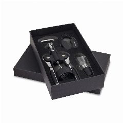 Set de vinho em aço inox com corta-cápsulas e decantador Finwine – foto 6