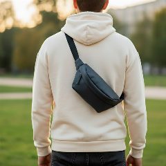Bolsa de cintura em RPET 600D com bolso frontal Reciwaist – foto 5