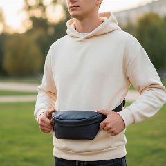 Bolsa de cintura em RPET 600D com bolso frontal Reciwaist – foto 7