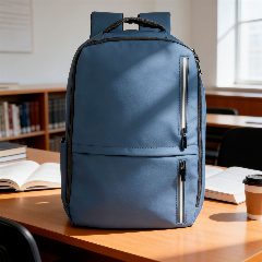 Mochila para portátil 15,6" em soft PU com bolso antirroubo Luca – foto 4
