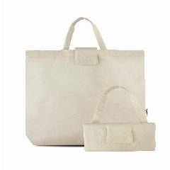 Saco dobrável em algodão reciclado 140 g/m² ReciCottonfold – foto 3