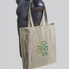 Saco em algodão reciclado melange com fole ReMelange Gusset – foto 5