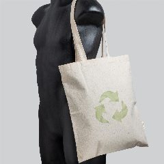 Saco de compras em algodão reciclado 140 g/m² ReciCotton140 – foto 4