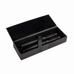 Conjunto esferográfica e roller em metal com estojo Mety – foto 2