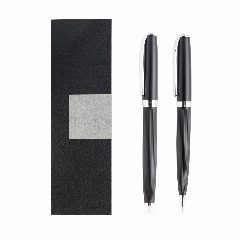 Conjunto roller e esferográfica em metal texturado Kingdom – foto 2