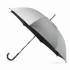 Guarda-chuva automático prateado com pega em J Silum – foto 2