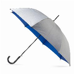 Guarda-chuva automático prateado com pega em J Silum – foto 4