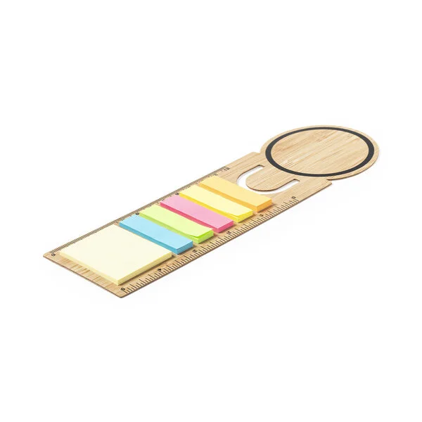Régua em bamboo com notas adesivas - Image 2