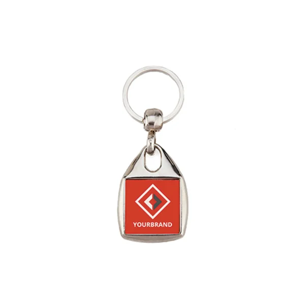 Porta-chaves personalizado quadrado - Laranja | SAM Brindes
