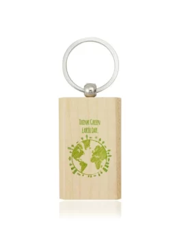 Porta-chaves personalizado em madeira, retangular