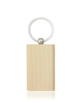 Porta-chaves personalizado em madeira, retangular