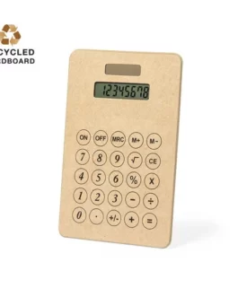 Calculadora em cartão reciclado personalizada
