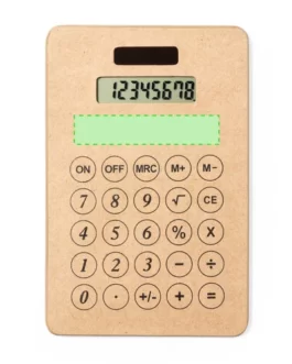 Calculadora em cartão reciclado personalizada