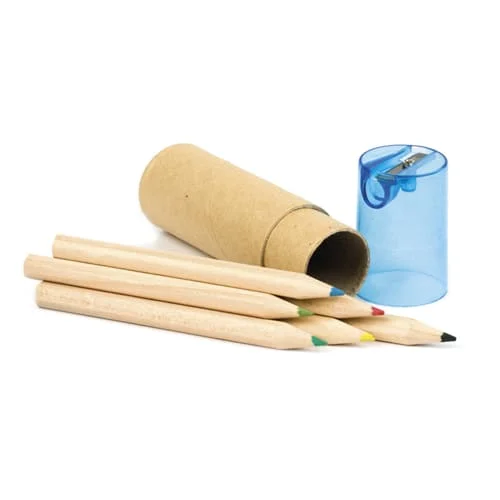 Conjunto de 6 lápis de cor com afia - Image 2