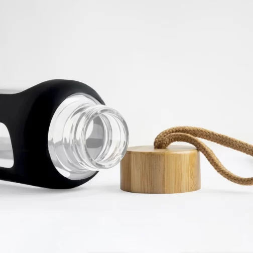 Garrafa personalizada em vidro e silicone