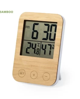 Estação metereológica em bamboo com personalização