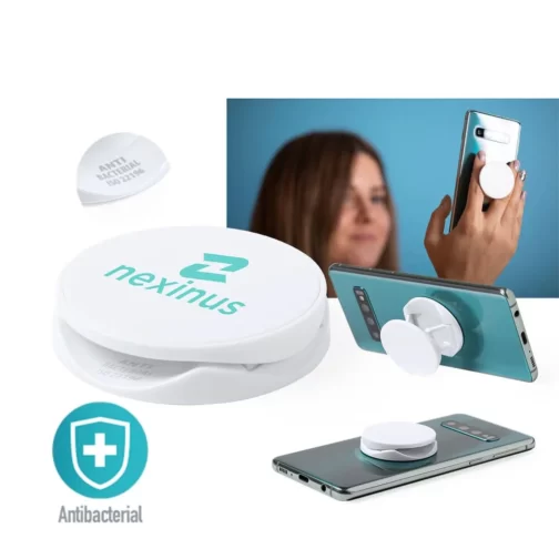 Suporte antibacteriano de smartphone personalizado |  SAM Brindes