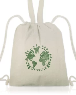 Saco mochila com alças 100 % algodão 140 gramas/m2