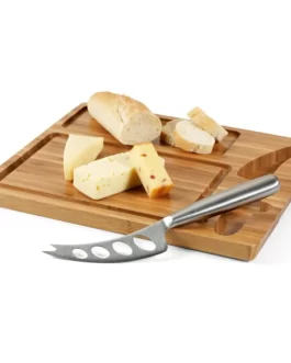 Tábua de queijos em bambu com faca incluída