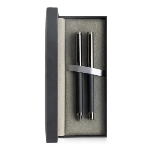 Conjunto de roller e esferográfica em metal com caixa - Image 3