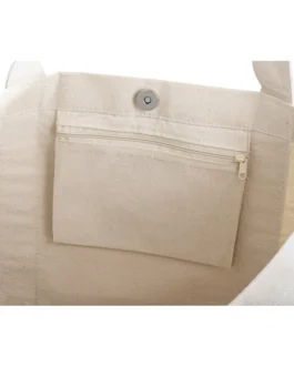 Saco 100% algodão canvas com bolso frontal e interior 280g