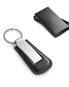 Porta-chaves em metal e PU