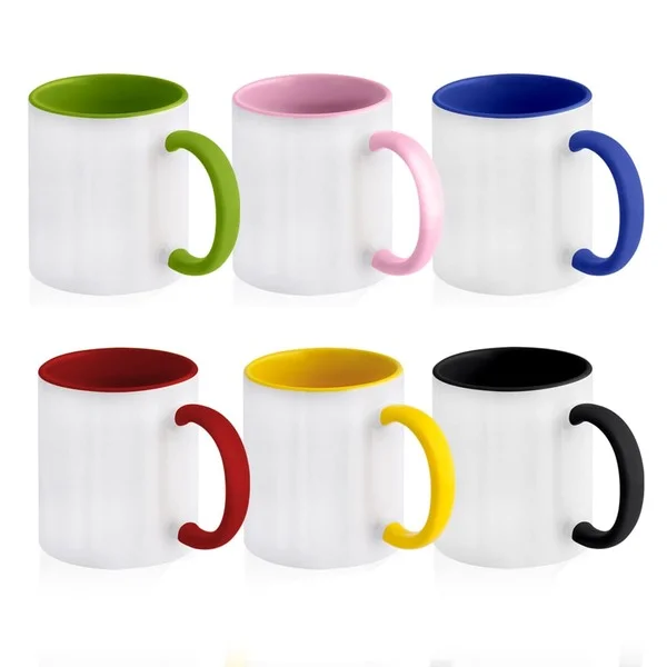 Caneca de cerâmica bicolor para sublimação | SAM Brindes