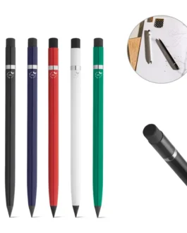 Caneta sem tinta com corpo em alumínio reciclado