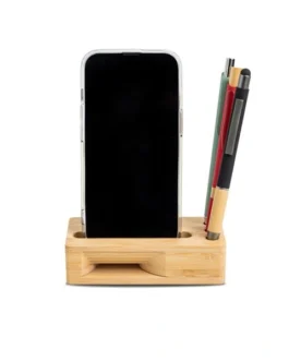 Suporte Multifuncional com Amplificador em Bamboo