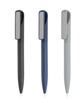 Esferográfica de alumínio com clip espelhado