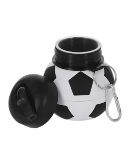 Garrafa dobrável com design de bola de futebol e capacidade de 550 ml