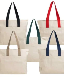 Saco em algodão com asas coloridas e fole