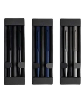 Conjunto Roller e esferográfica formato octogonal