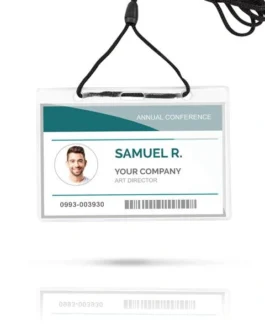 Identificador em PVC com fio de pescoço