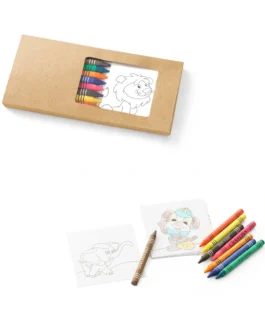 Conjunto para pintar fornecido em caixa de cartão
