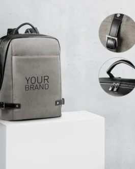 Mochila para portátil em tecido e PU 15.6″