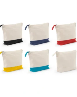 Bolsa para cosméticos 100% algodão (340 g/m²) bicolor