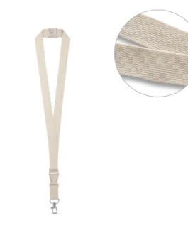 Lanyard 100% algodão com mosquetão em metal