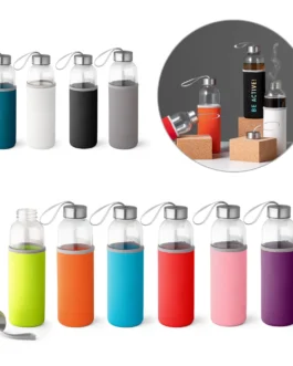 Garrafa de desporto em vidro e aço inoxidável 520 mL