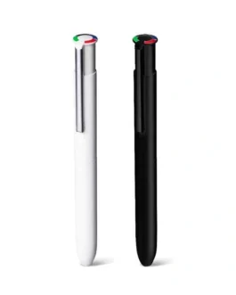 Esferográfica em alumínio reciclado com escrita a 4 cores