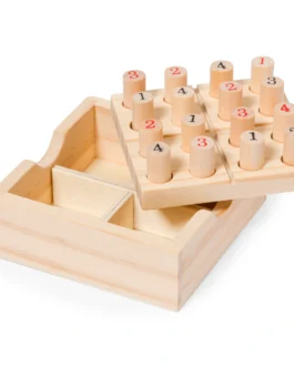 Jogo de habilidade sudoku fabricado em madeira macia