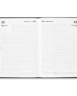 Agenda A5 em papel 100% reciclado e acabamento mate
